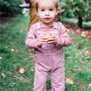 Pink Zara Denim Overalls - 9-12 months